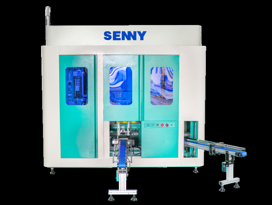 2-6 Kleuren Glasfles Screen Printing Machine Printing Area 300mm X 200mm Servo aangedreven roterende printer