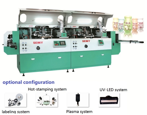 2-kleurige 85pcs/min Automatische Plastic Flask UV Screen Painting Machine