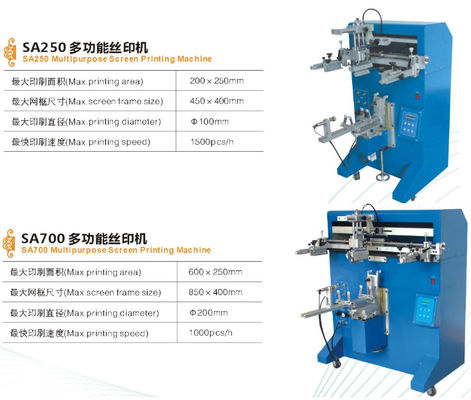 1000pcs/Hr semi Automatische Machine van de het Schermdruk 600X250mm voor Zijde