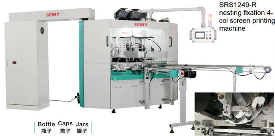 380V 60HZ 4 van de het Schermdruk van de Kleuren Automatische Fles de Machineservobesturing