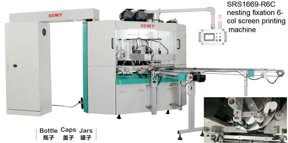 6 Machine van de het Schermdruk van de kleuren7bar de Automatische Cilinder 380V voor Fles