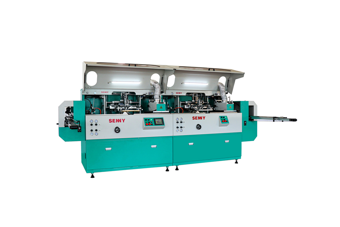 Plastic sportdrank fles schermprinter 2 kleur lineaire zijde schermprinter