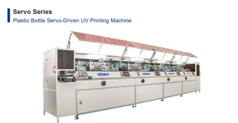1-8 Kleurservo aangedreven UV lineaire drukmachine voor plastic flessen 70 stuks/min