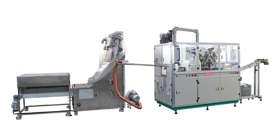 Automatische UV-offsetprinter voor plastic fleskappen 28-38 mm Diameter bij 1600 stuks per minuut met 1-4 kleuren