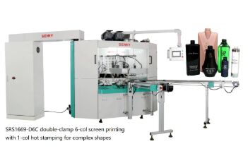 6 station 25 stuks/min Multicolor schermprinter ISO voor kap