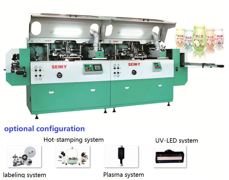 5000 stuks/uur Multicolor Automatische cilinder schermdrukmachine 250x200mm Product
