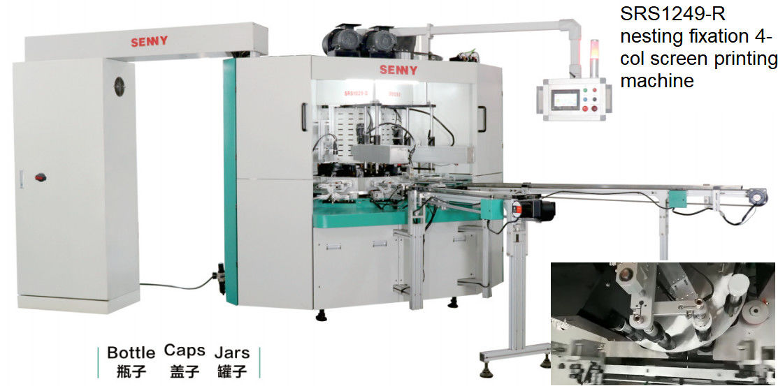 380V 60HZ 4 van de het Schermdruk van de Kleuren Automatische Fles de Machineservobesturing