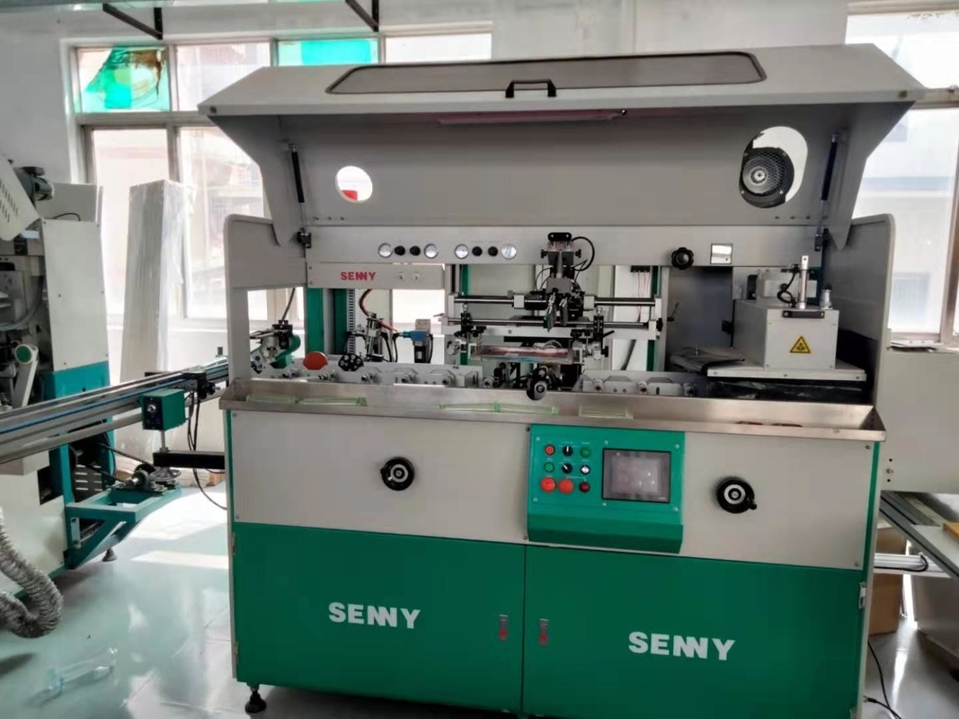 De servo Gedreven UVmachine van Multicolor Screen Printing van de Flessenprinter met Hete het Stempelen Etikettering